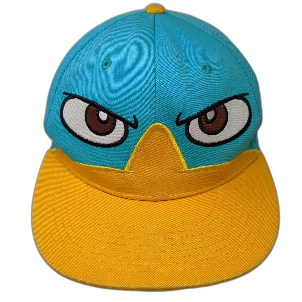 Phineas and Ferb Boys Baseball Cap Blue OS Fitted Hat Cotton Perry Platypus